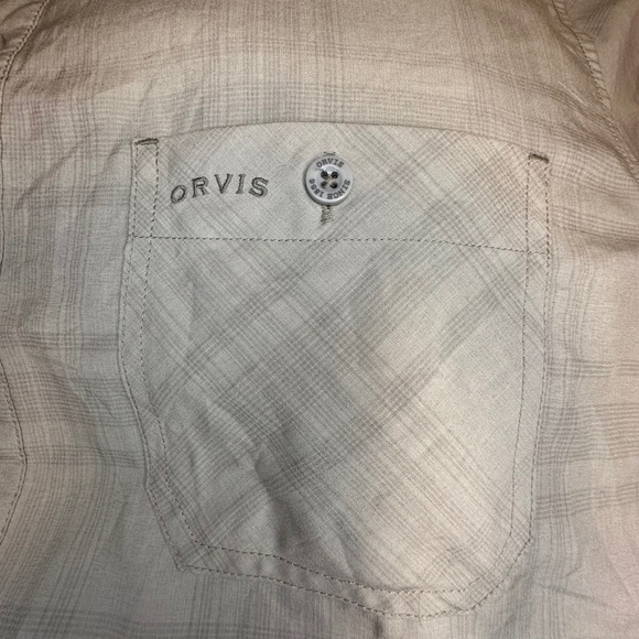New ORVIS River Guide Short Sleeve Shirt XL Gray Titanium Plaid SPF Outdoor - Picture 5 of 11